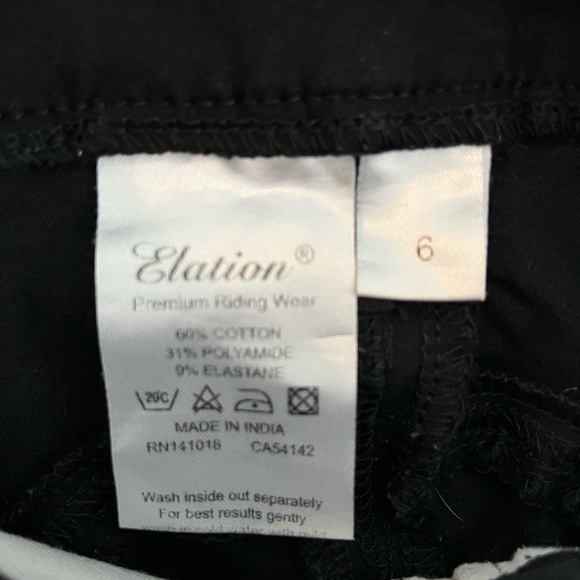 Elation Platinum Breeches, Full seat, show breeches, kids size 6 - Picture 6 of 10